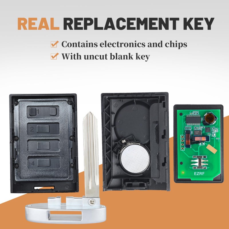 Keyecu Smart Proximity Remote Key 5 Button for Cadillac SRX 2010 2011 2012 2013 2014 2015 FCC ID:NBG009768T - Image 5